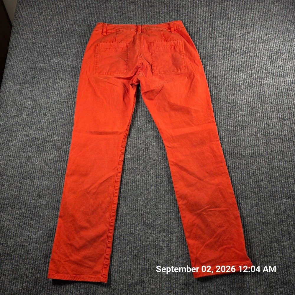 Cabi Orange Utility Patch Pocket Straight Leg Pants Womens 2 Workwear Casual - Picture 3 of 6